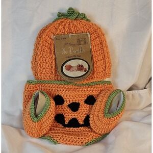Hand Crochet 3 Piece Baby Set 0-6 Month Halloween I Am Always So 'Dorable NIP